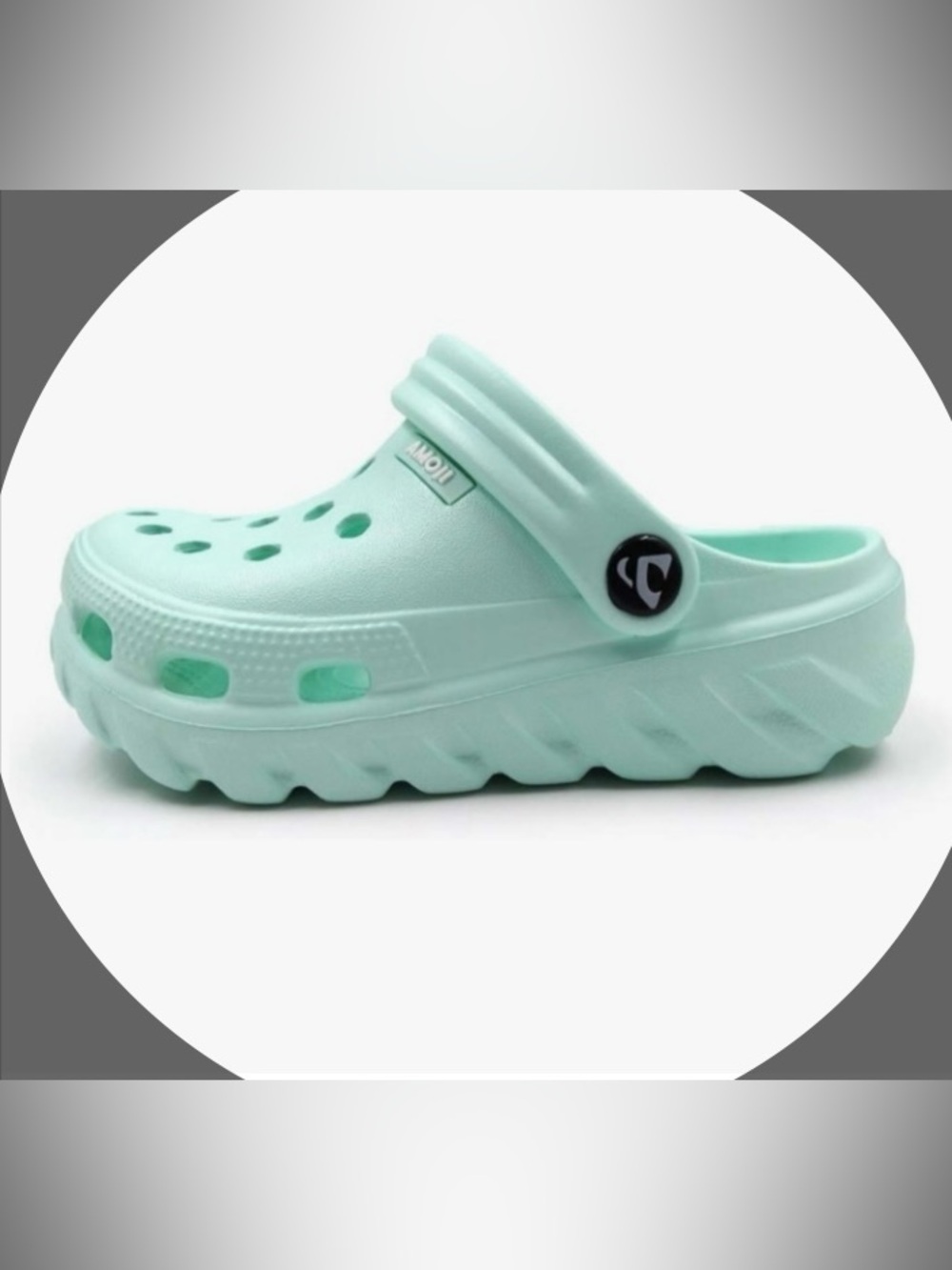 Croc-like Amoji brand Mint Green Comfort Clog Mule